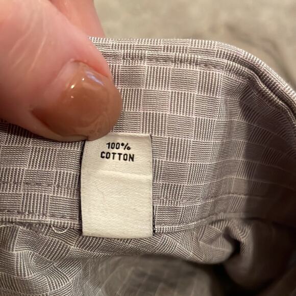 Calvin Klein slim fit gray with white stripe button down size large - Picture 7 of 7